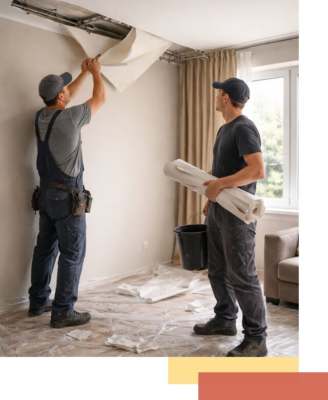 Демонтаж натяжного потолка в Калининграде быстро и аккуратно