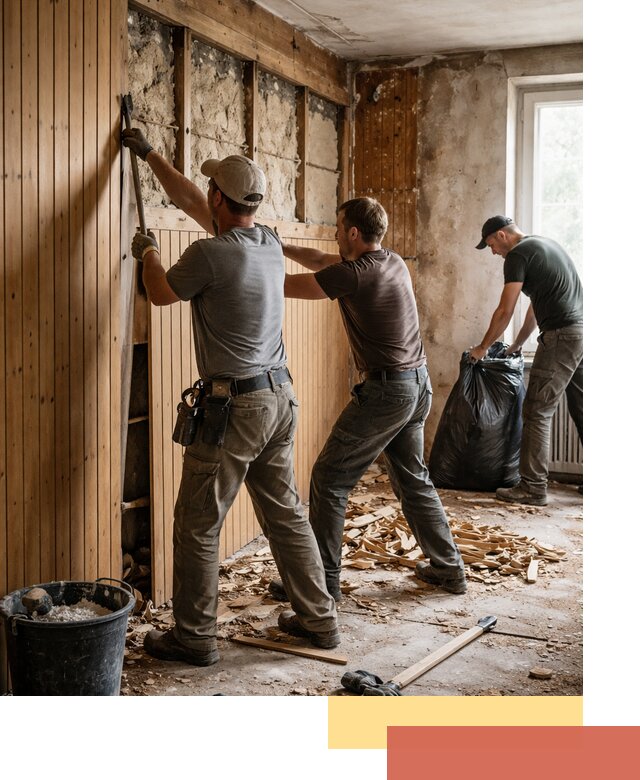 Демонтаж вагонки и вывоз материалов в Калининграде