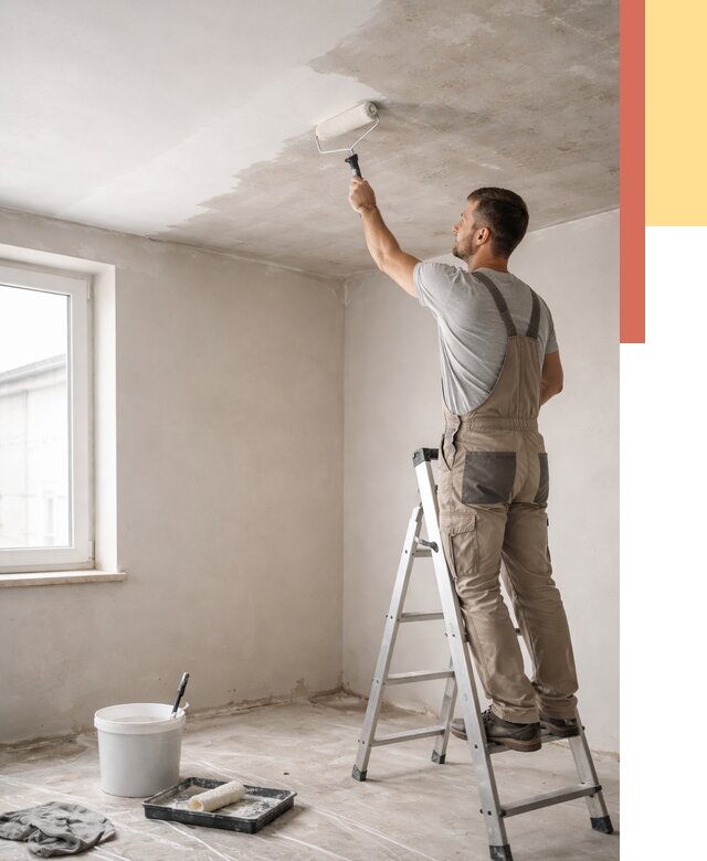 Грунтовка потолка в Калининграде от 2530 руб. — быстро и недорого | ОТДЕЛОЧНИК-Клн