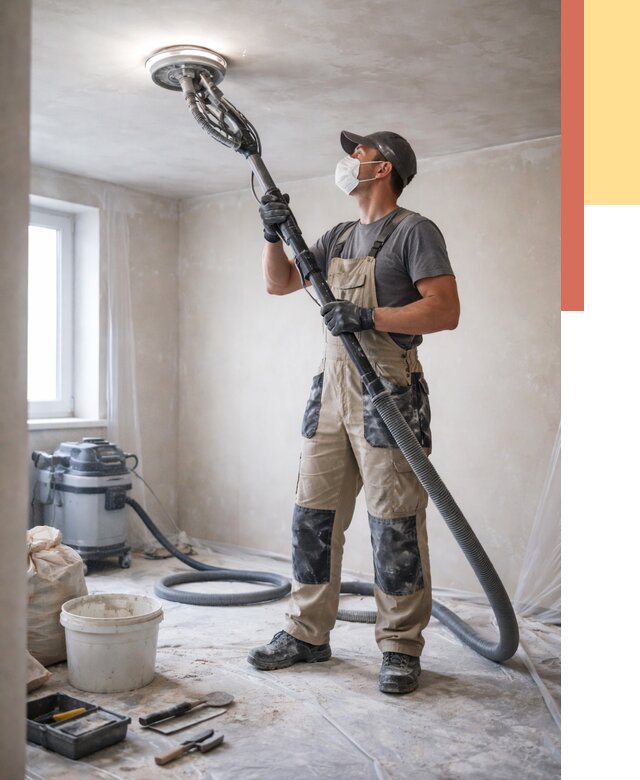 Шлифовка потолка в Калининграде от 3541 руб. — услуги шлифования потолка | ОТДЕЛОЧНИК-Клн