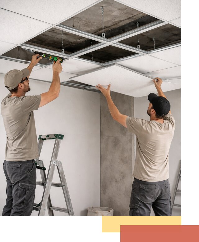 Монтаж потолка Армстронг под ключ в Калининграде