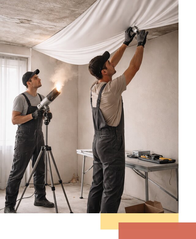 Установка натяжного потолка под ключ в Калининграде