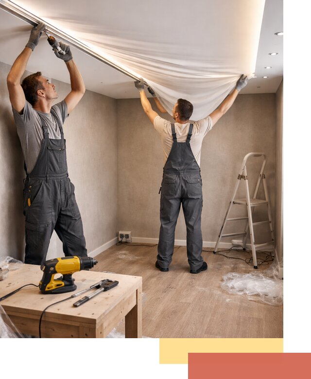 Монтаж натяжного потолка с подсветкой в Калининграде цена и сроки