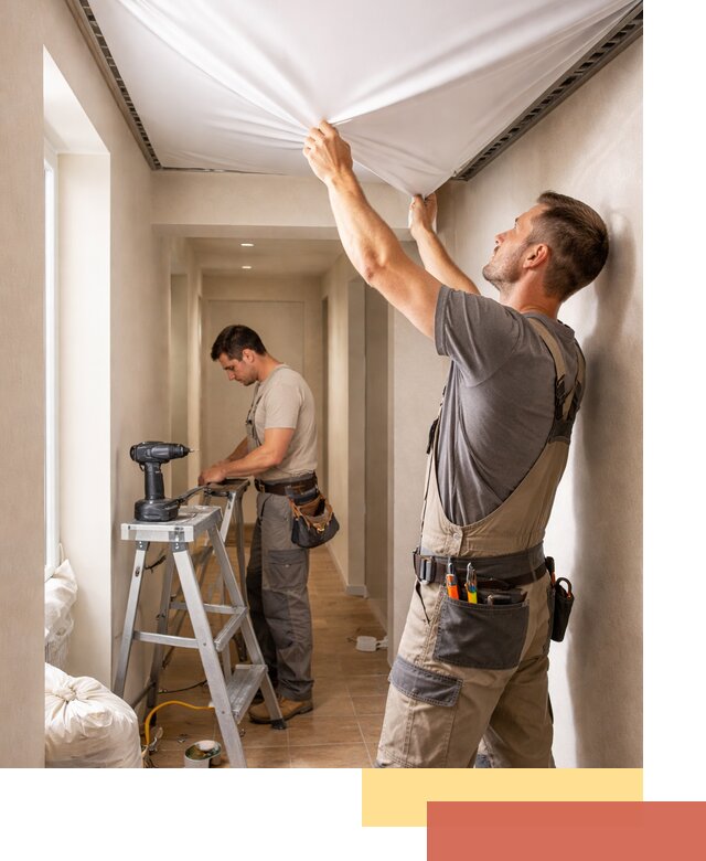 Монтаж натяжного потолка в прихожей в Калининграде