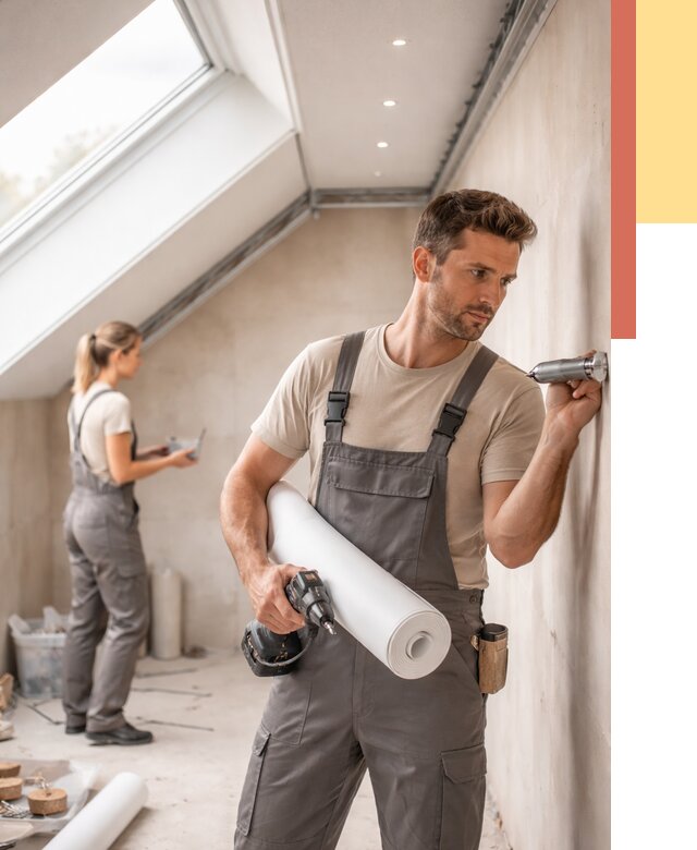 Монтаж натяжного потолка на мансарде в Калининграде от 3541 руб. | ОТДЕЛОЧНИК-Клн