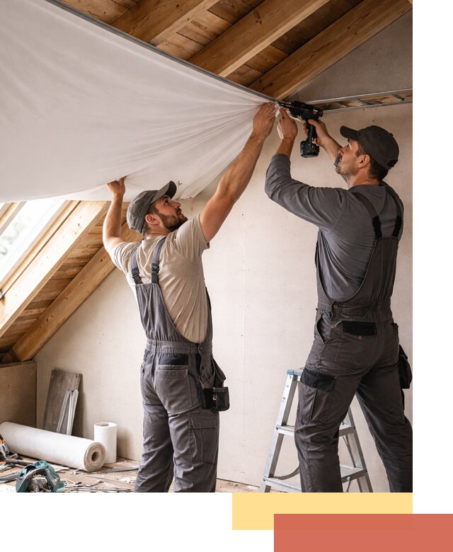 Монтаж натяжного потолка в мансарде в Калининграде