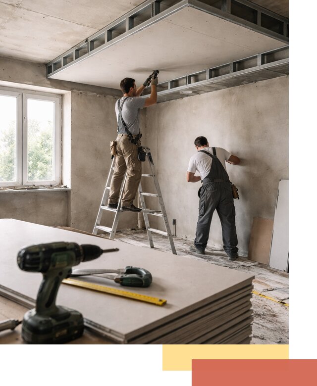 Двухуровневый потолок из гипсокартона в Калининграде