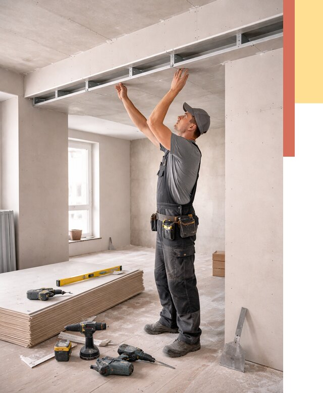 Потолок из гипсокартона с нишей в Калининграде от 1265 руб. под ключ | ОТДЕЛОЧНИК-Клн