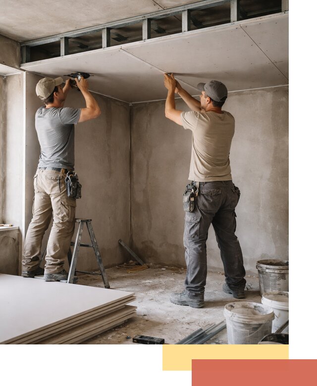 Короб из гипсокартона на потолке под ключ в Калининграде