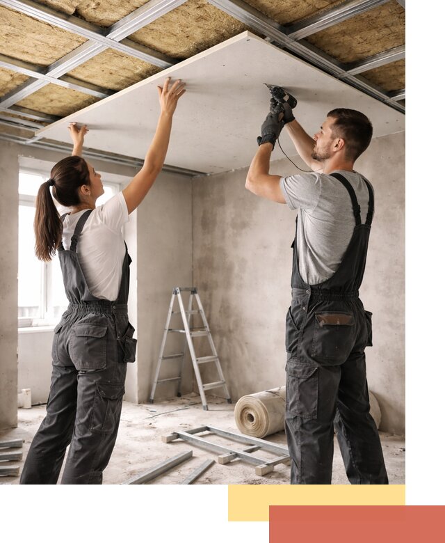 Звукоизоляция потолка из ГКЛ в Калининграде профессионально и надежно