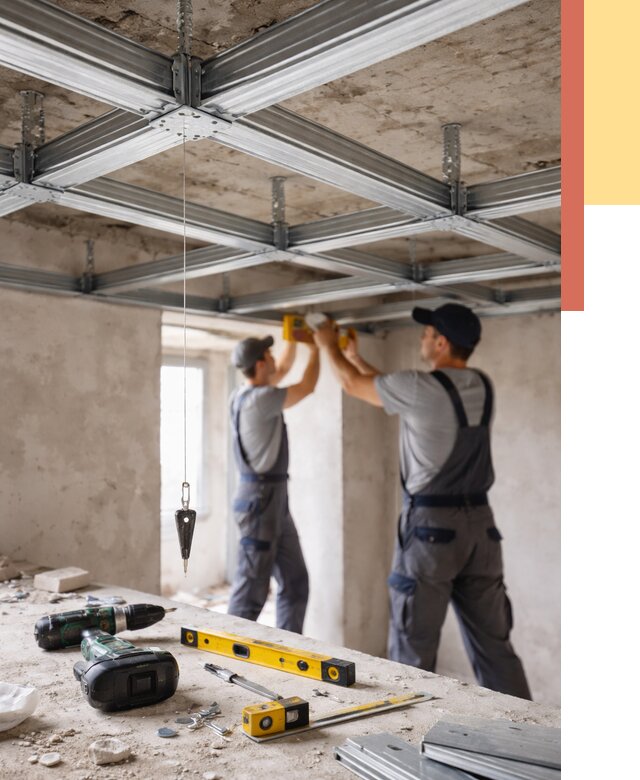 Монтаж каркаса потолка из профиля в Калининграде от 4553 руб. — услуги ОТДЕЛОЧНИК-Клн