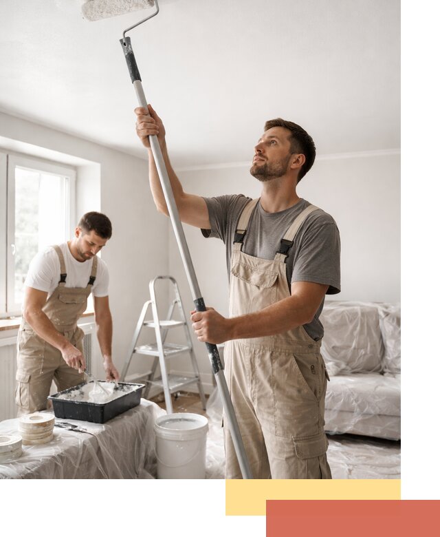 Покраска потолка водоэмульсионной краской в Калининграде