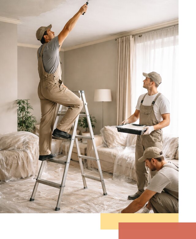 Покраска потолков акриловой краской в Калининграде качественно и быстро