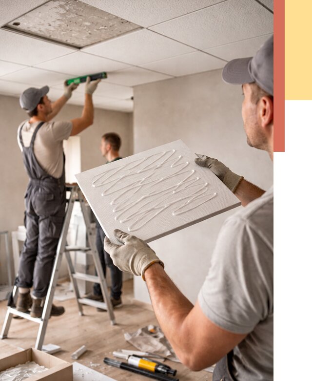 Монтаж потолочной плитки в Калининграде от 4553 руб. — быстро и недорого | ОТДЕЛОЧНИК-Клн