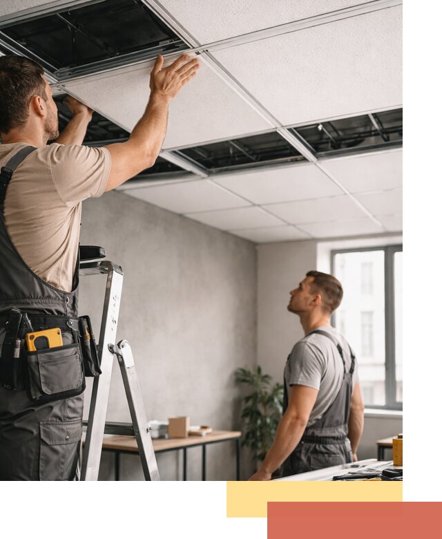 Монтаж потолочной плитки в Калининграде качественно и в срок