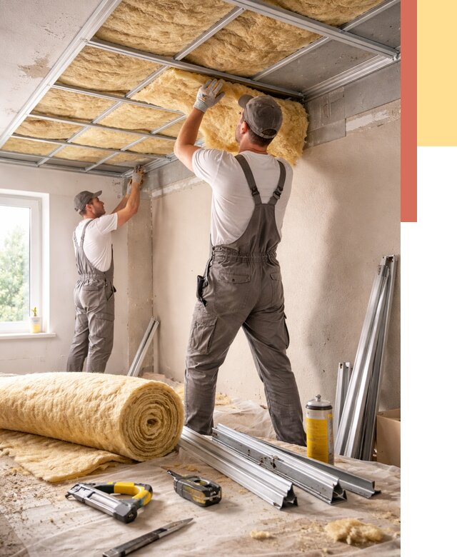 Утепление потолка в Калининграде от 7285 руб/м2 — недорого, быстро, под ключ | ОТДЕЛОЧНИК-Клн